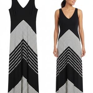 Maurices Black and White Striped Maxi Dress